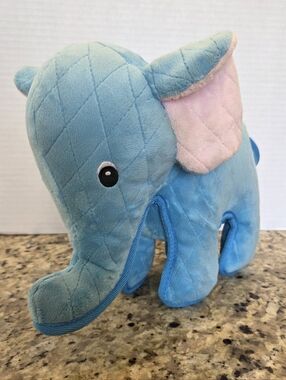 Zeus Safari Tough Dog Toy Elephant, Durable Plush Squeaky Pet Large 12" NWOT